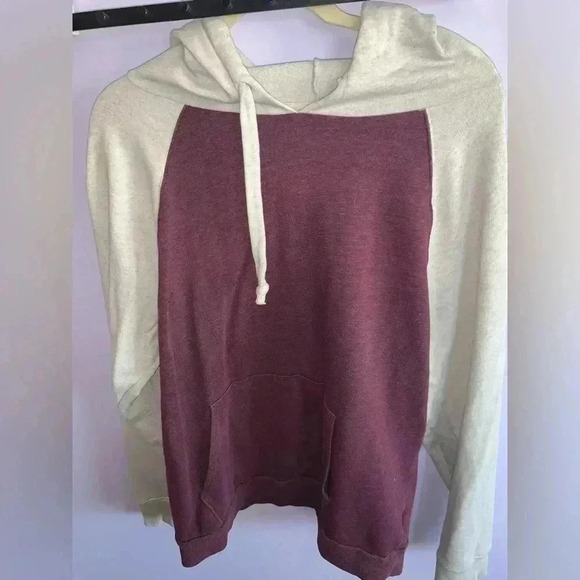 So Lounge Game Day Women’s XL Maroon and Cream Hoodie Sweatshirt - Picture 1 of 4